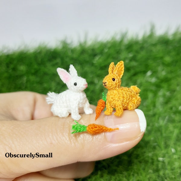 Winzige Kaninchen - Amigurumi Kaninchen - Miniatur Hase - kleine häkeln Hase
