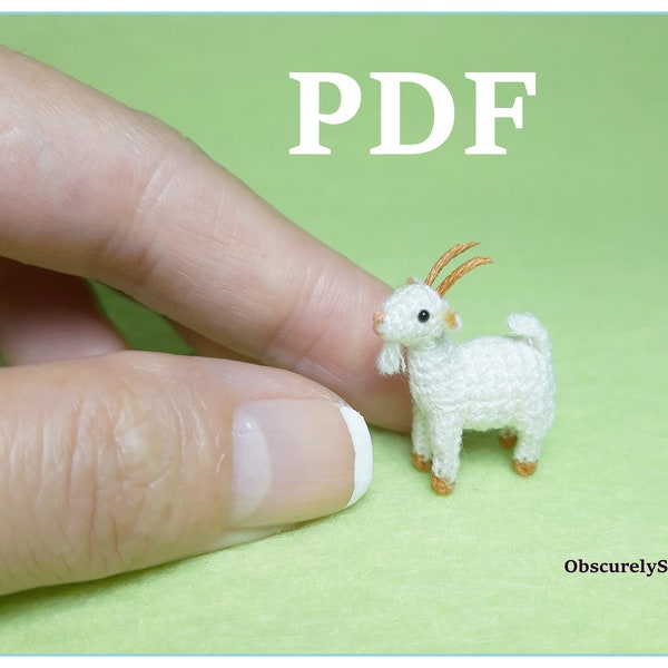 Miniature Crochet Goat Pattern - Amigurumi Goat Pattern - PDF Instant Download