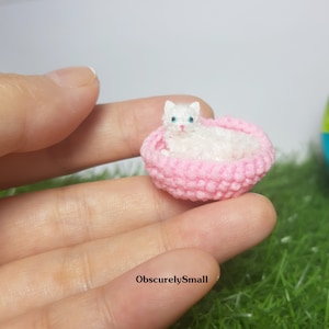 Miniature Cat - Amigurumi Tiny Cat - Micro Crochet Cat - Amigurumi Stuffed Animal - Made to Order