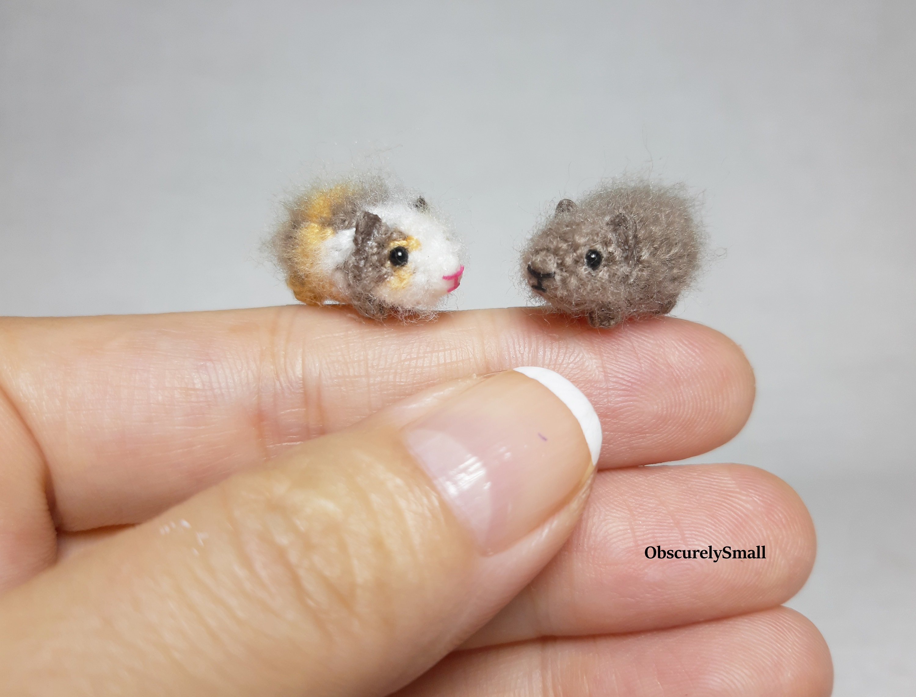 Micro Guinea Pig Amigurumi Tiny Crochet Dollhouse Etsy