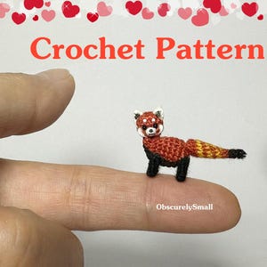 Minivirkad RÖD PANDA Amigurumi-mönster (PDF-nedladdning)