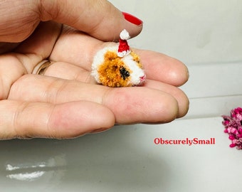Porquinho-da-índia de crochê em miniatura: pequeno animal de estimação amigurumi