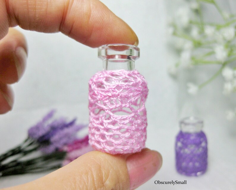 Tiny Crochet Lavender Flower Pot Amigurumi Flower Made to Order image 7