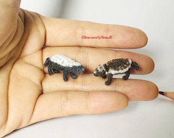 Tiny Crochet Honey Badger: Miniature Amigurumi Animal