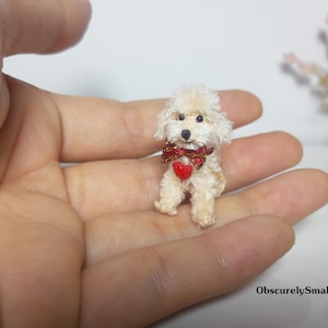 Tiny Poodle Puppy - Cachorro de caniche miniatura - Mini perro de ganchillo - Hecho a pedido