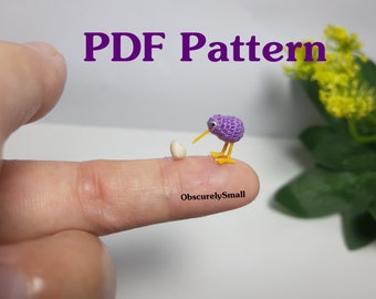 Kiwi - Kleine Kiwi Häkelanleitung - Amigurumi Anleitung - PDF Dateien Sofort Download