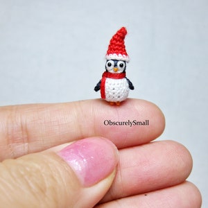 Crochet Pinguin - kleiner Pinguin - Puppenhaus Miniatur Gehäkelte Vogel Sachen Tier - Miniatur Pinguin - Made to Order