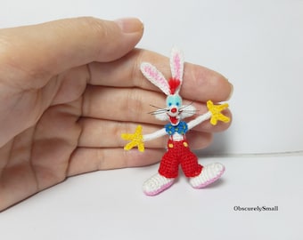 Tiny Crochet Rabbit: Miniature Amigurumi Doll (2 Inches)
