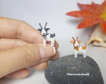 Goat -  Crochet Goat - Tiny crochet Goat - Miniature Goat - Made To Order
