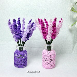 Tiny Crochet Lavender Flower Pot Amigurumi Flower Made to Order image 5