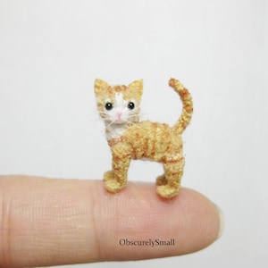 Tiny Crochet Ocicat Amigurumi Cat Op bestelling gemaakt Oranje