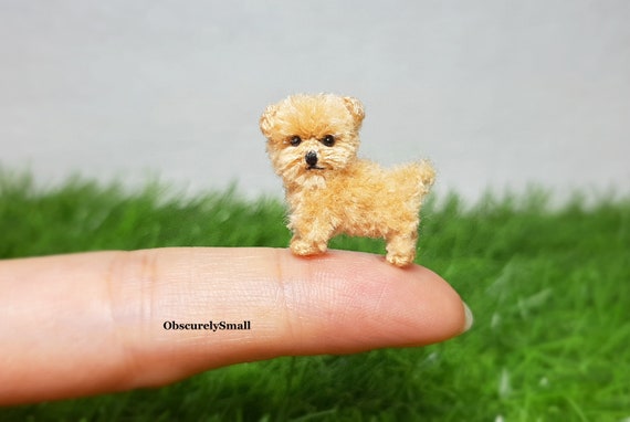 Mini Papillon Dog Tiny Crochet Miniature Dog Stuffed Animals 