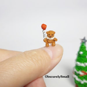 Micro crochet bear Tiny Bear Amigurumi Animals Dolls House Toys image 5