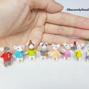Mouse - Tiny Crochet Mouse - Amigurumi Mouse - Made to Order