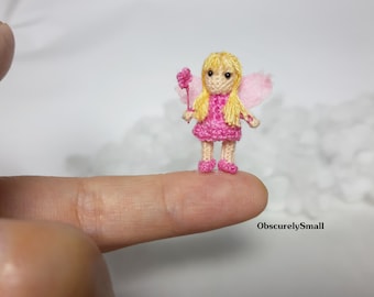 Mini Fairy - Tiny Doll Crochet - Miniature Fairy - Amigurumi Doll - Crochet Doll - Made to order