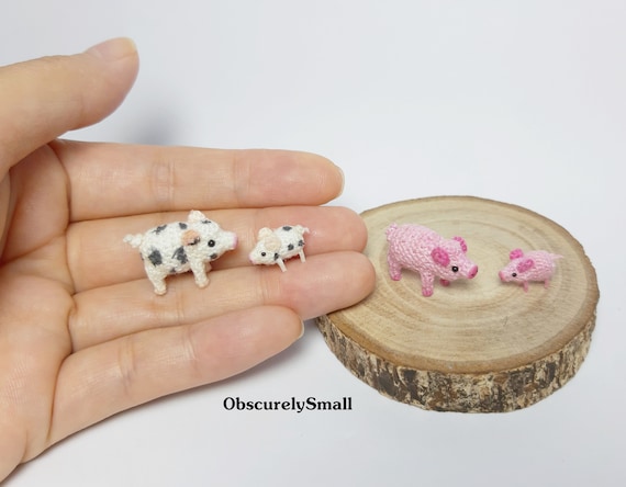 Tiny Crochet Pig: Miniature Amigurumi Pig Family