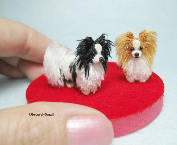 小さなかぎ針編みのパピヨン - 編みぐるみ犬 - オーダーメイド - Etsy 日本
