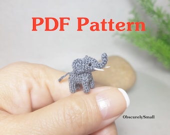 Petit éléphant au Crochet - Modèle Amigurumi - Fichiers PDF Téléchargement instantané