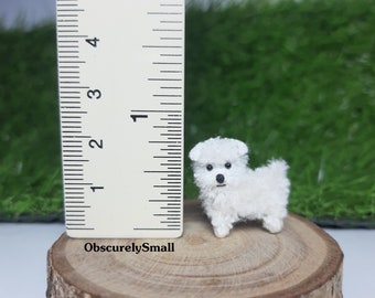 かぎ針編みのマルチーズ犬のあみぐるみ：小さな子犬の置物 - Etsy 日本