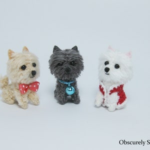 Fluffy Crochet Cairn Terrier - Amigurumi Dog - Made to Order