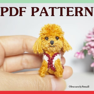 Modello barboncino all'uncinetto - Modello Amigurumi - Download immediato del file PDF - Modello animale all'uncinetto