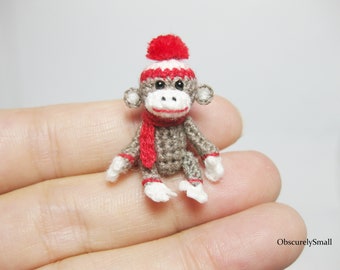 Crochet Beanie Sock Monkey - Amigurumi Monkey - Made to Order
