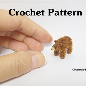 Tiny Crochet Brown Bear Pattern - Amigurumi Pattern - PDF Files Instant Download