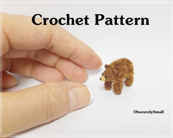 Tiny Crochet Brown Bear Pattern - Amigurumi Pattern - PDF Files Instant Download