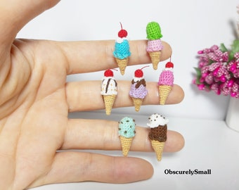 Ice Cream  - Crochet Ice Cream Cone - Stuffed Amigurumi Toy - Play food Handmade