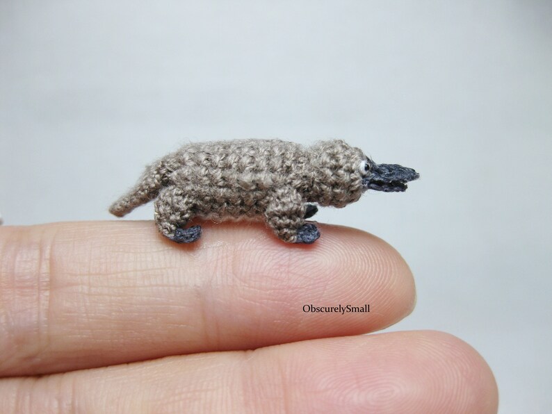 Tiny Crochet Platypus  Miniature Amigurumi Platypus  Made to image 7