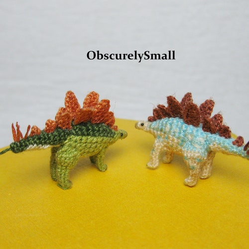 Mini Crochet Stegosaurus - Amigurumi Dinosaurs outlet - Made to Order