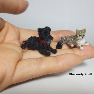 Amigurumi Miniatur häkeln Katze oder Hund: Kleines Stofftier