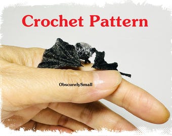 Mini Crochet Bat Pattern, Tiny Amigurumi (PDF Download)