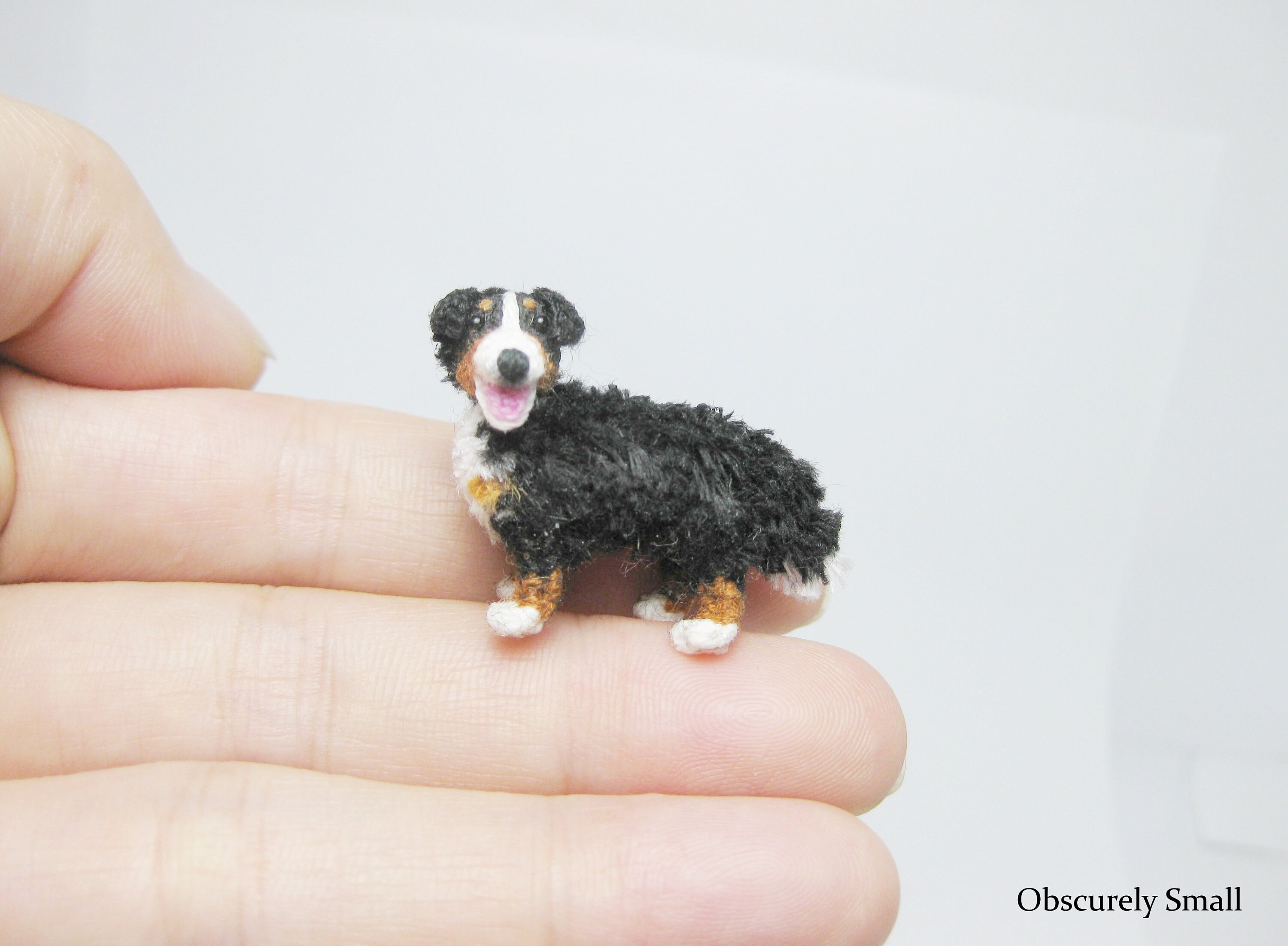 Mi様　miniあみぐるみ　犬など ミニチュアかぎ針編みバーニーズマウンテンドッグ - あみぐるみ犬