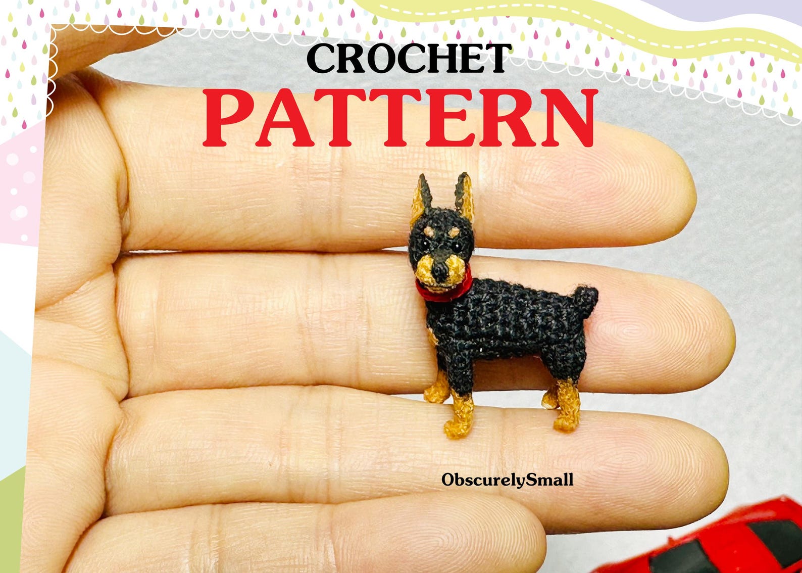 Tiny Crochet Doberman Pattern: Miniature Amigurumi (PDF Files) - Etsy
