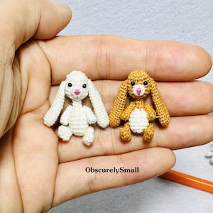 Micro Crochet Bunny: Tiny Handmade Rabbit Figurine