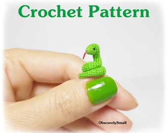 Mini Crochet Snake - Amigurumi Pattern - PDF Files Instant Download