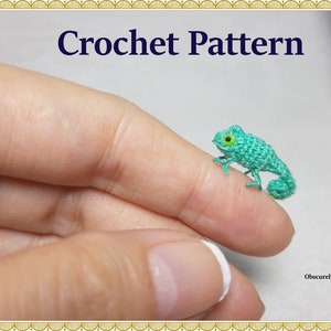 Tiny Crochet Chameleon Pattern - Amigurumi Crochet - PDF Files Instant Download