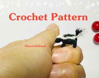 Crochet Skunk Pattern, Tiny Amigurumi Animal (PDF Download)