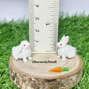 Tiny Rabbit - Amigurumi Rabbit - Miniature Bunny - Tiny Crochet Bunny - Made to Order.