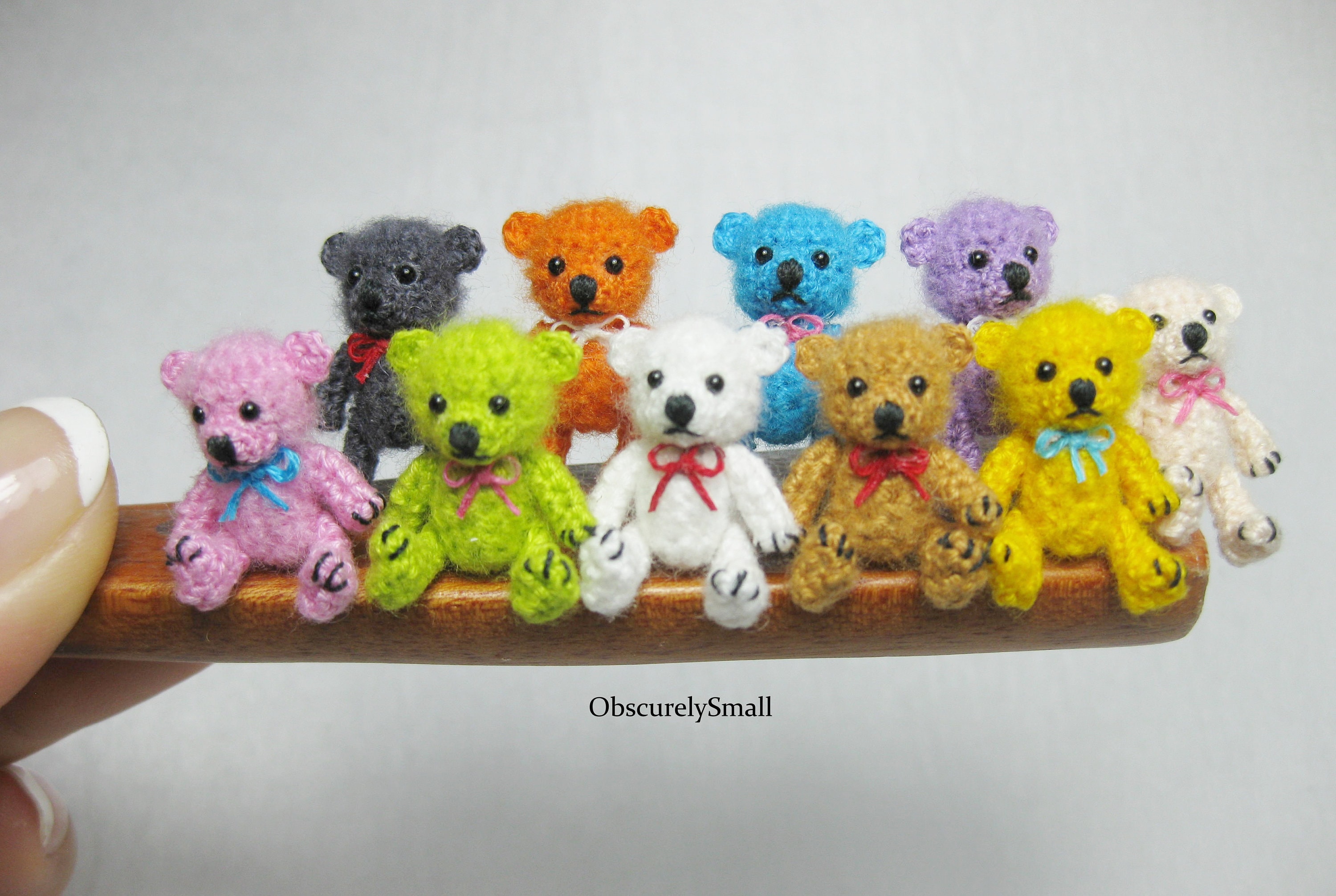 Tiny Fluffy Miniature 1 Inch Teddy Bear 