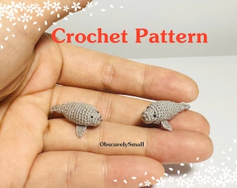 Patrón Manatí en Ganchillo: Mini Amigurumi (Patrón PDF)