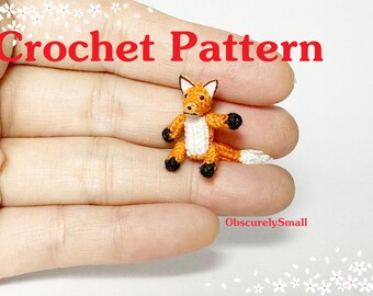 Crochet Miniature Orange Fox Pattern, Amigurumi Doll (PDF Pattern)