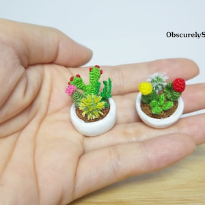Mini Crochet Cactus: Tiny Handmade Amigurumi Plant