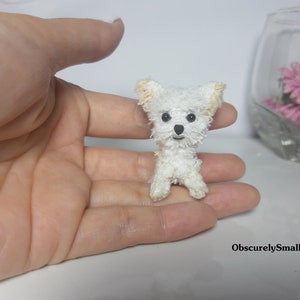 Crochet Yorkshire Terrier Bichon - Papillon Maltese -  Amigurumi dog -  Mini crochet Yorkichon - Made to order