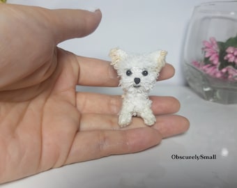 Crochet Yorkshire Terrier Bichon - Papillon Maltese -  Amigurumi dog -  Mini crochet Yorkichon - Made to order