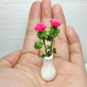 Miniature Thistle Scottish Flowers - Amigurumi Flowers - Made to Order