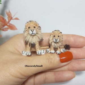 Tiny Crochet Lions - Amigurumi Lion - Miniature Lion -  Amigurumi Animal