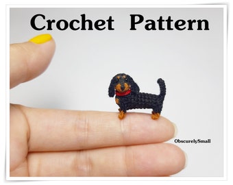 Crochet Dachshund Pattern: Tiny Amigurumi Dog (PDF Download)