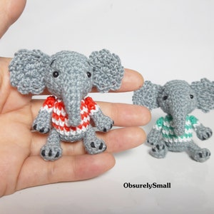 Elephant - Tiny Crochet Elephant - Amigurumi Elephant - Made to Order